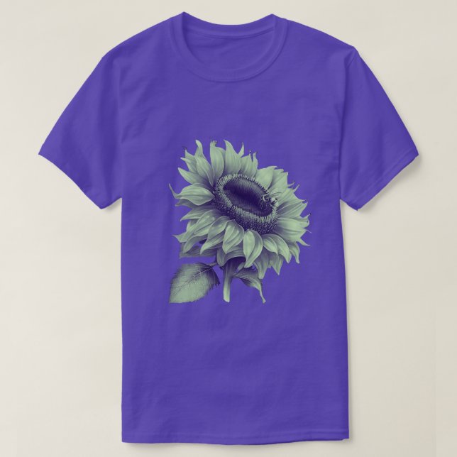 T-shirt Abeille Sur Un Bon Plante De Tournesol (Design devant)