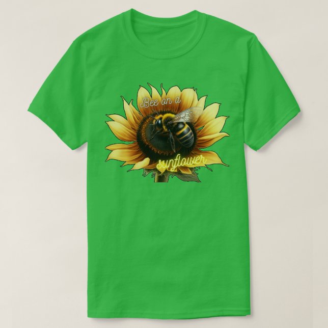 T-shirt Abeille Sur Un Tournesol 16 (Design devant)