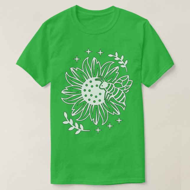 T-shirt Abeille Sur Un Tournesol 76 (Design devant)