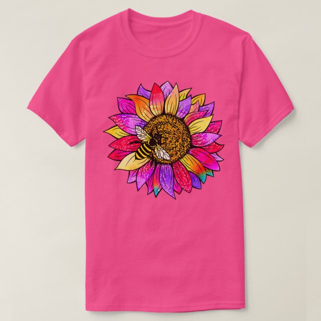 T-shirt Abeille Sur Un Tournesol 77 (Design devant)