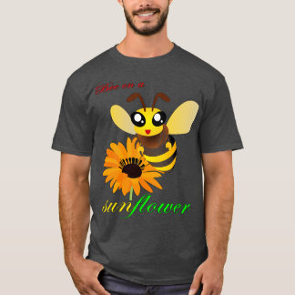 T-shirt Abeille sur une collection de tournesol
