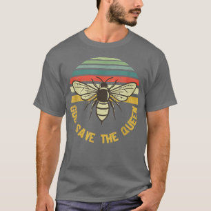 T-shirt Abeille vintage Dieu Sauvez Le Don De La Reine