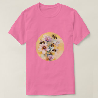 T-shirt Abeilles Et Fleurs
