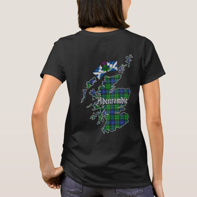 T-shirt Abercrombie Clan Badge & Tartan (Dos)