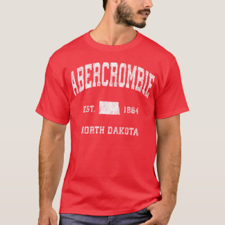 T-shirt Abercrombie Dakota du Nord Nd Sport Athlétique Vin