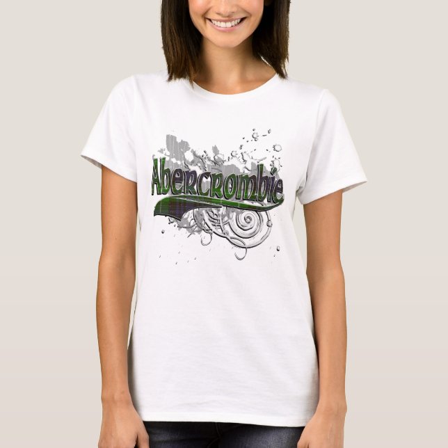 T-shirt Abercrombie Tartan Grunge (Devant)