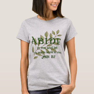 T-shirt Abide In Me Christian Women's