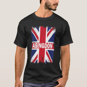 T-shirt Abingdon - Angleterre ville avec drapeau du Royaum