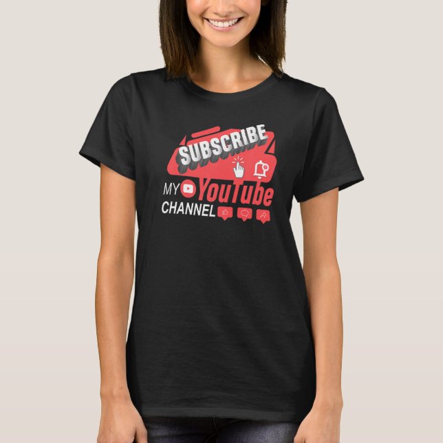 T-shirt Abonnez-Vous À Ma Chaîne Vidéo Diffusion De Conten (Devant)