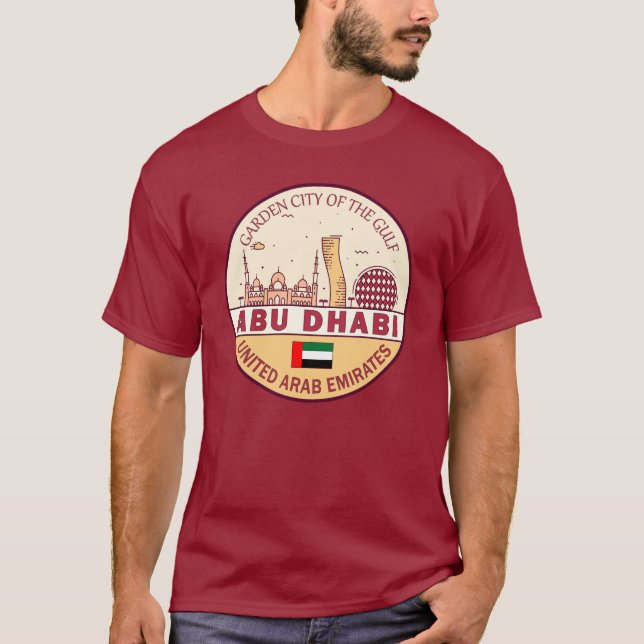 T-shirt Abou Dhabi Émirats arabes unis Emblem Skyline (Devant)