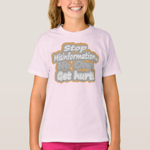 T-shirt About Cute Artwork "Stop Misinformation". Buy (hom