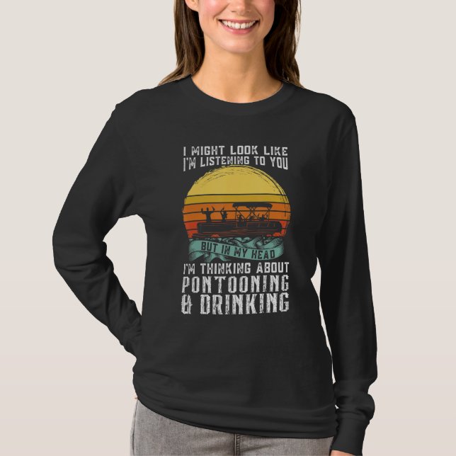 T-shirt about Pontooning & Drinking Pontoon Boat Captain (Devant)