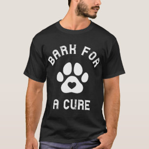 T-shirt Aboyer pour une guérison Empreinte de patte Cancer