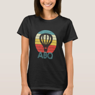 T-shirt Abq Hot Air Balloon Nouveau-Mexique Retro Sunset A