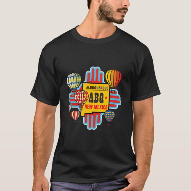 T-shirt Abq Nm Albuquerque Nouveau-Mexique Ballons à air c (Devant)