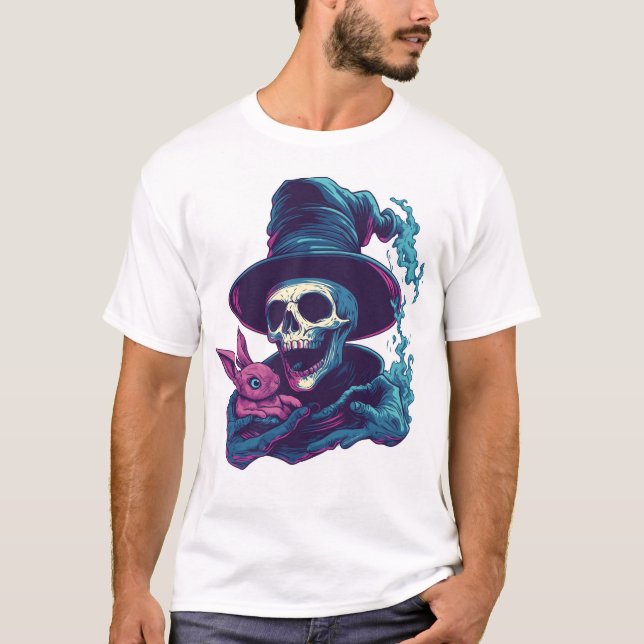 T-shirt Abra-Cadabra Bones � Funny Magic Skull (Devant)