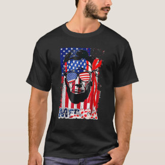 T-shirt Abraham Lincoln 4 juillet Merica Hommes Femmes Amé