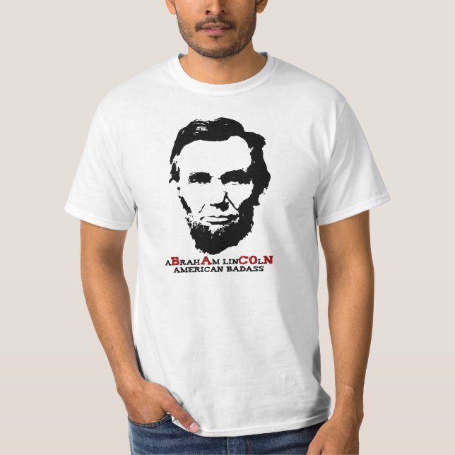 T-shirt Abraham Lincoln - Américain Badass (Devant)