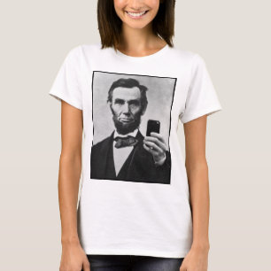 T-shirt Abraham Lincoln avec le téléphone portable