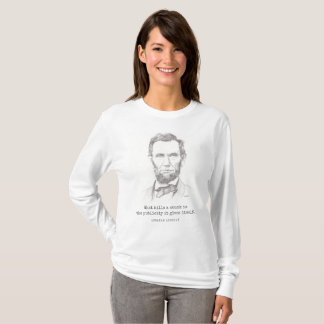 T-shirt Abraham Lincoln avec une citation pour la politiqu