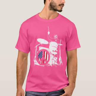 T-shirt Abraham Lincoln Drapeau américain Drummer