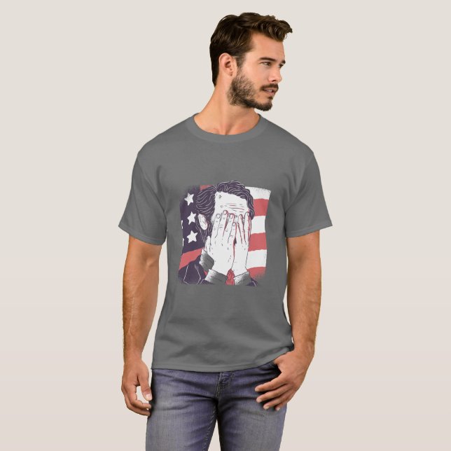 T-SHIRT ABRAHAM LINCOLN FRAIS FACEPALM (Devant entier)