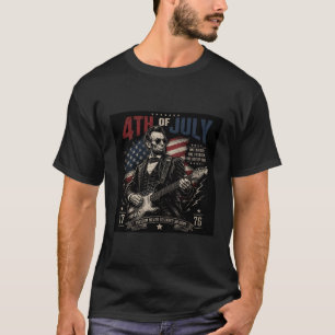 T-shirt Abraham Lincoln jouant de la guitare