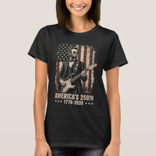 T-shirt Abraham Lincoln Jouant de la Guitare 4 juillet 250