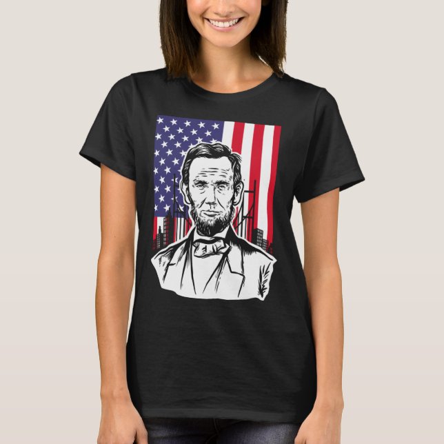 T-shirt Abraham Lincoln ou Être excellent l'un l'autre ou  (Devant)
