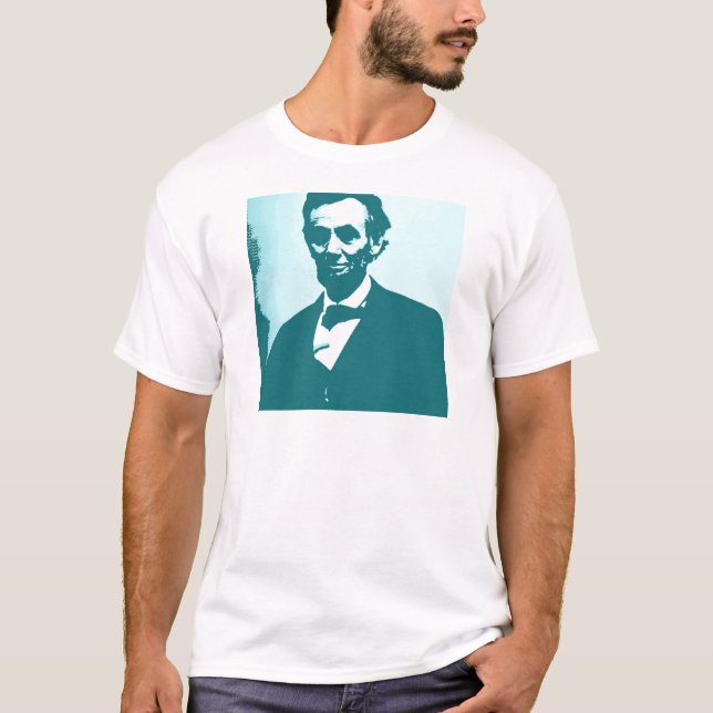 T-shirt Abraham Lincoln Pop Art (Devant)