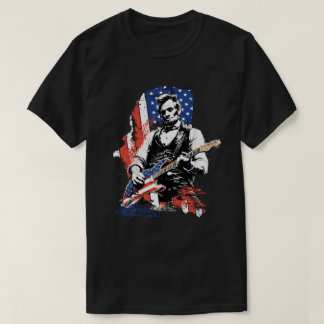 T-shirt Abraham Lincoln Rock Star | Drapeau patriotique US