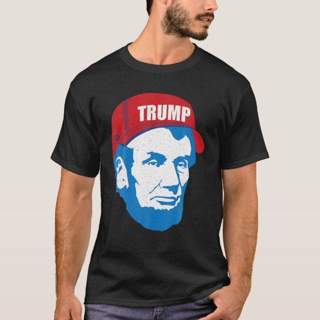 T-shirt Abraham Lincoln Trump Casquette des élections 2020 (Devant)