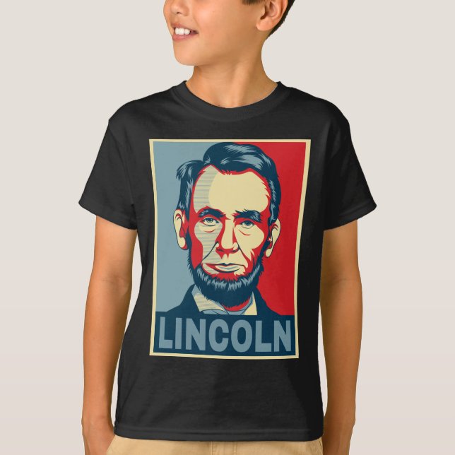 T-shirt Abraham Lincoln USA Président Hope Style (Devant)