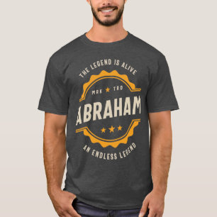T-shirt Abraham Nom personnalisé Anniversaire Cadeau