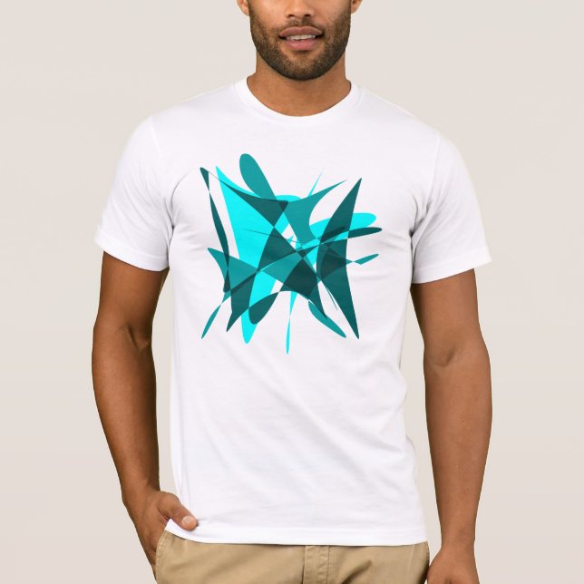 T-shirt Abrégé : Bleu sur le bleu = le vert (Devant)