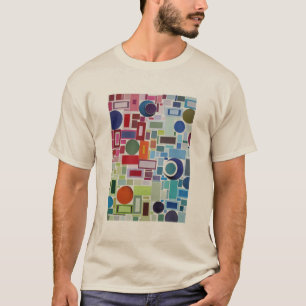 T-shirt abrégé sur collage de mosaïque de disco des années