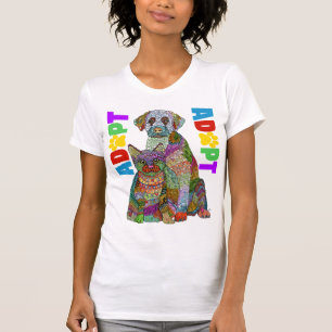 T-shirt Abri animal Chien et chat adopter Ne pas faire de
