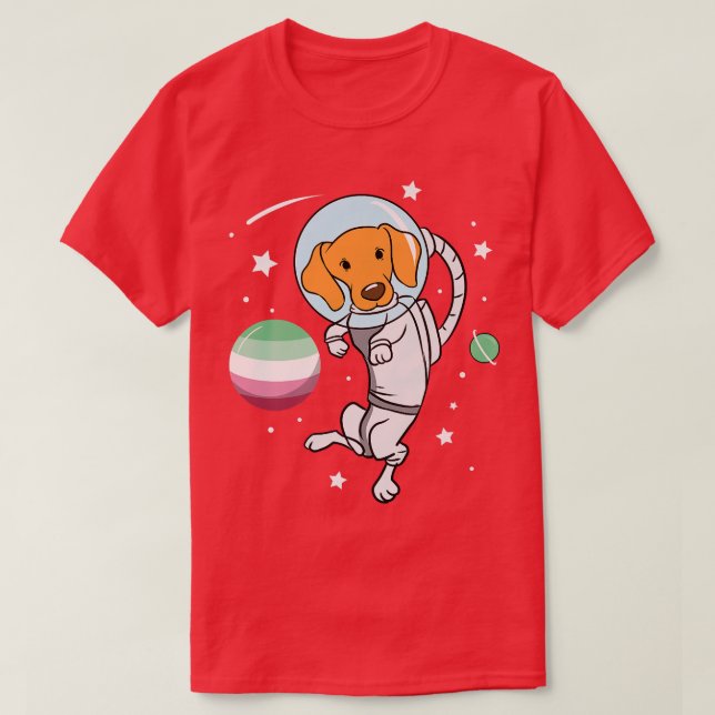 T-shirt Abroseuse Pride de l'astronaute de chien (Design devant)