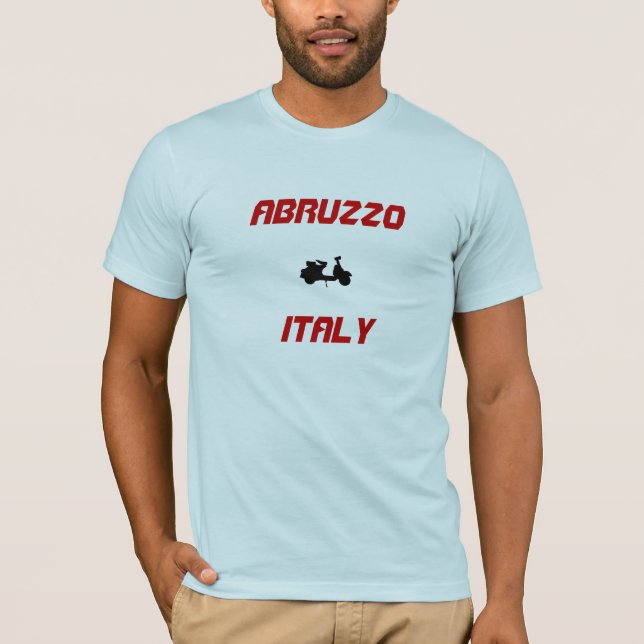 T-shirt Abruzzes, Italie Scooter (Devant)