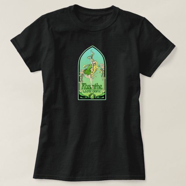 T-shirt Absinthe Art Nouveau (Design devant)