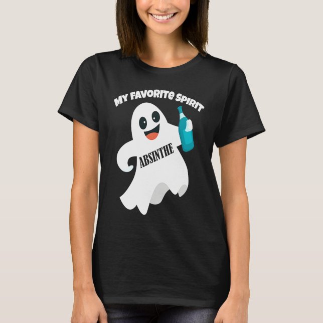 T-shirt Absinthe Mon Esprit Préféré Boisson d'Halloween (Devant)