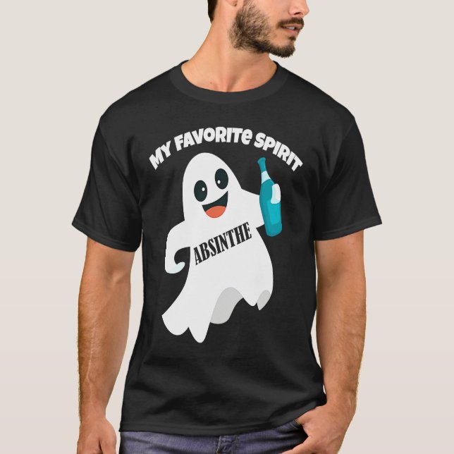 T-shirt Absinthe Mon Esprit Préféré Boisson d'Halloween (Devant)