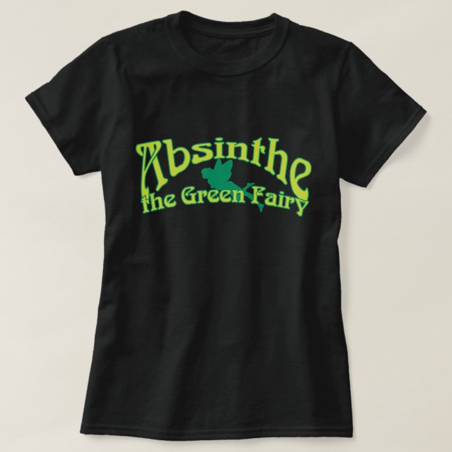 T-shirt Absinthe Texte La Fée Verte (Design devant)