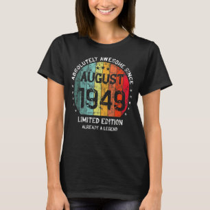 T-shirt Absolument Génial Depuis Août 1949 Homme Femme Bir
