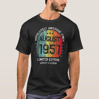 T-shirt Absolument Génial Depuis Août 1951 Homme Femme Bir