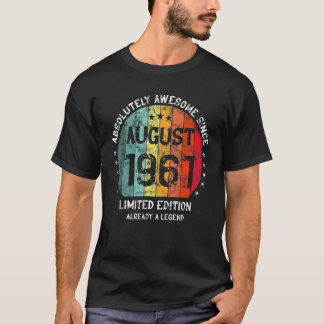 T-shirt Absolument Génial Depuis Août 1961 Homme Femme Bir