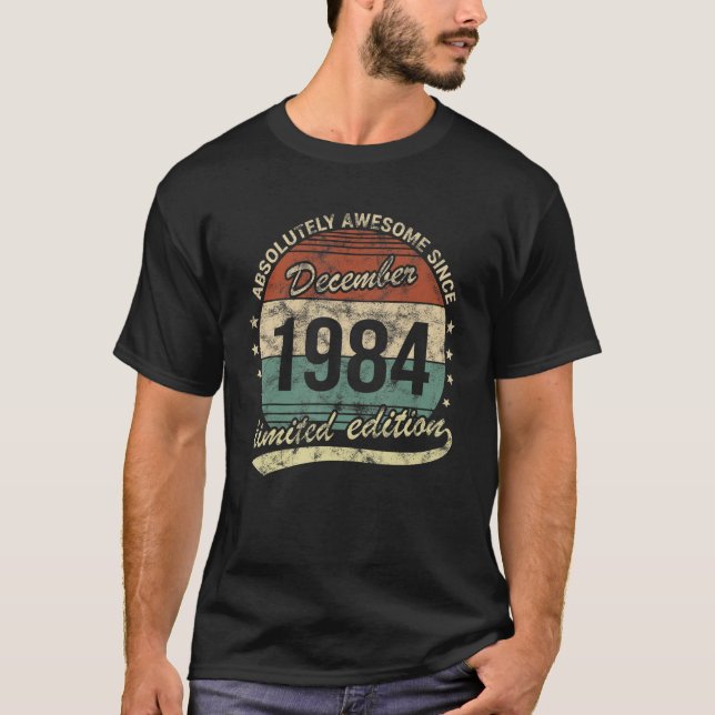 T-shirt Absolument Génial Depuis Décembre 1984 Homme Femme (Devant)