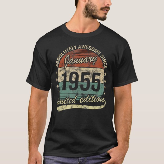 T-shirt Absolument Génial Depuis Janvier 1955 Homme Femme  (Devant)