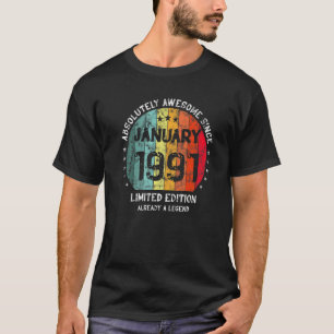 T-shirt Absolument Génial Depuis Janvier 1991 Homme Femme 
