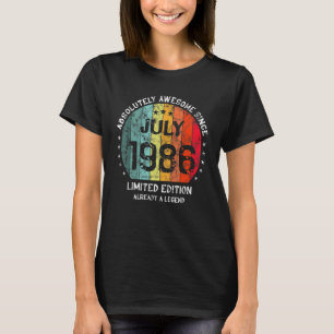 T-shirt Absolument Génial Depuis Juillet 1986 Naissance Ho